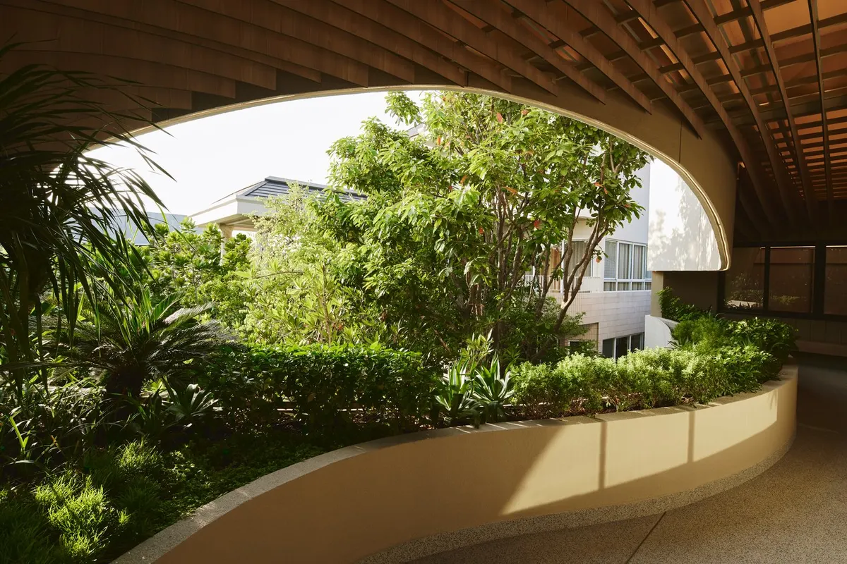 Clubhouse garden walkway
